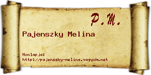 Pajenszky Melina névjegykártya